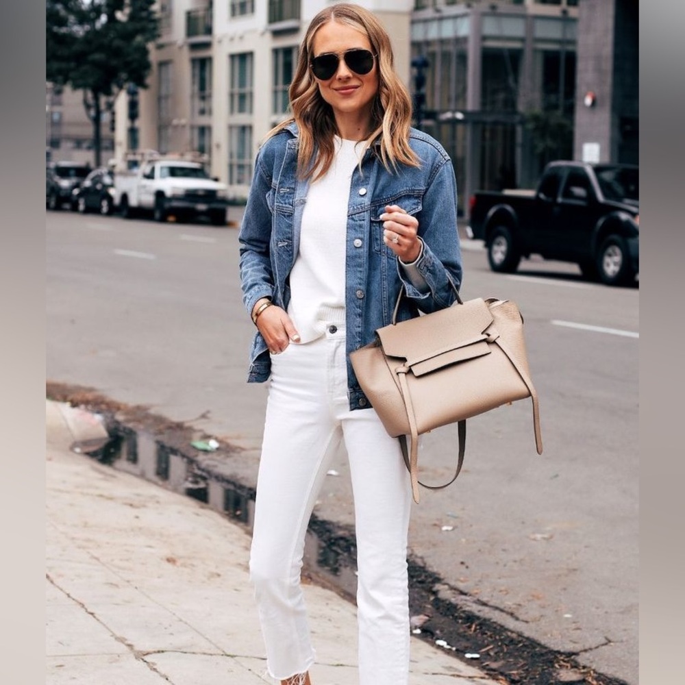 BANANA REPUBLIC WHITE SKINNY CROP DENIMS - Picture 2 of 15